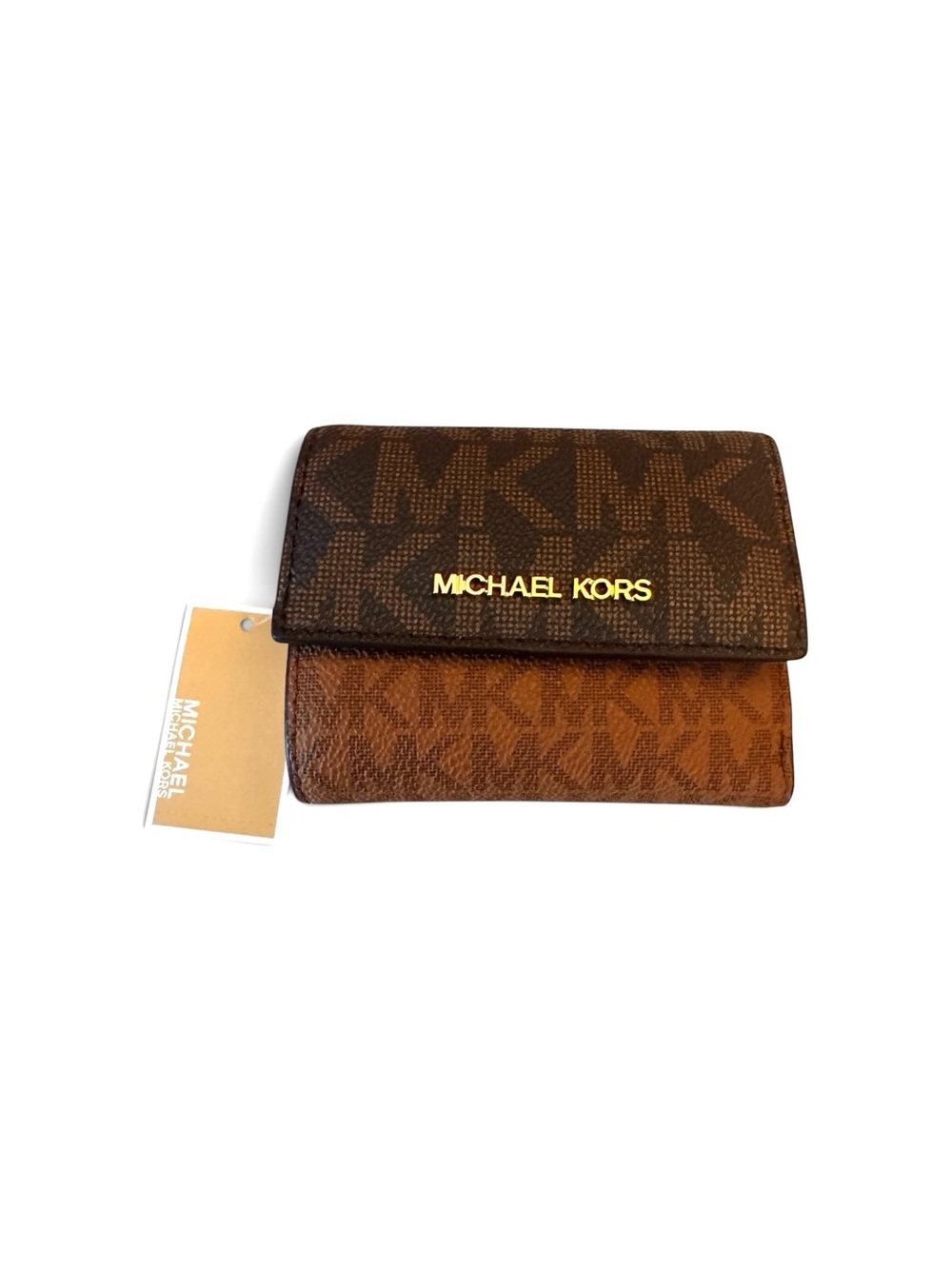 Michael Kors Two-Tone XS 2-in1 Trifold Jet Set Wallet, NWT